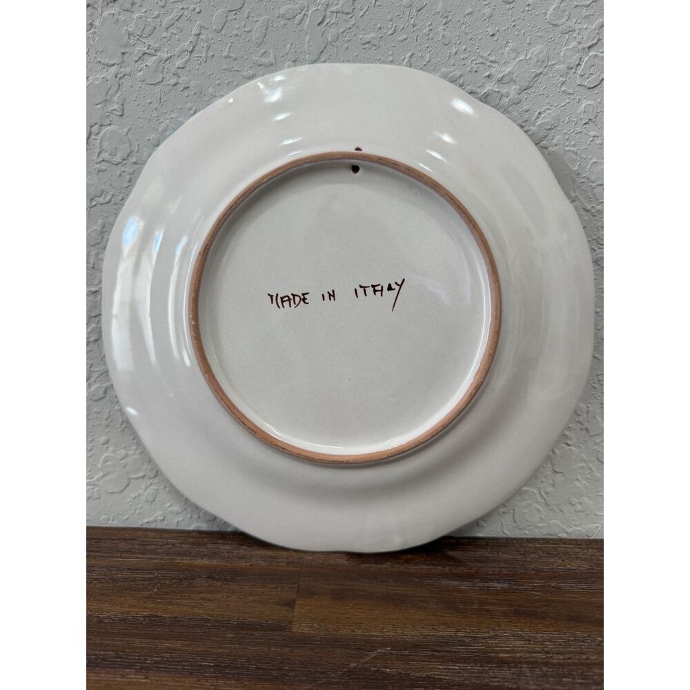 Italian Hand Painted Capri Lemon Wall Plate 10.25" Decorative Ceramic Charger - Picture 6 of 7